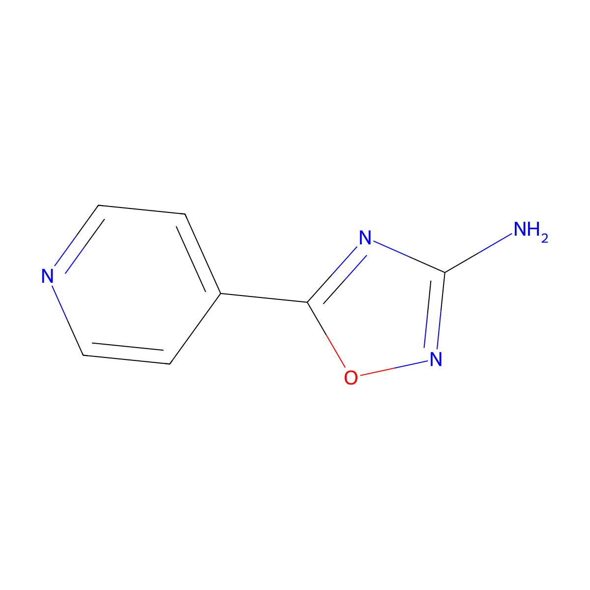 5-(Pyridin-4-yl)-1,2,4-oxadiazol-3-amine molecular structure, CAS 23275-49-2