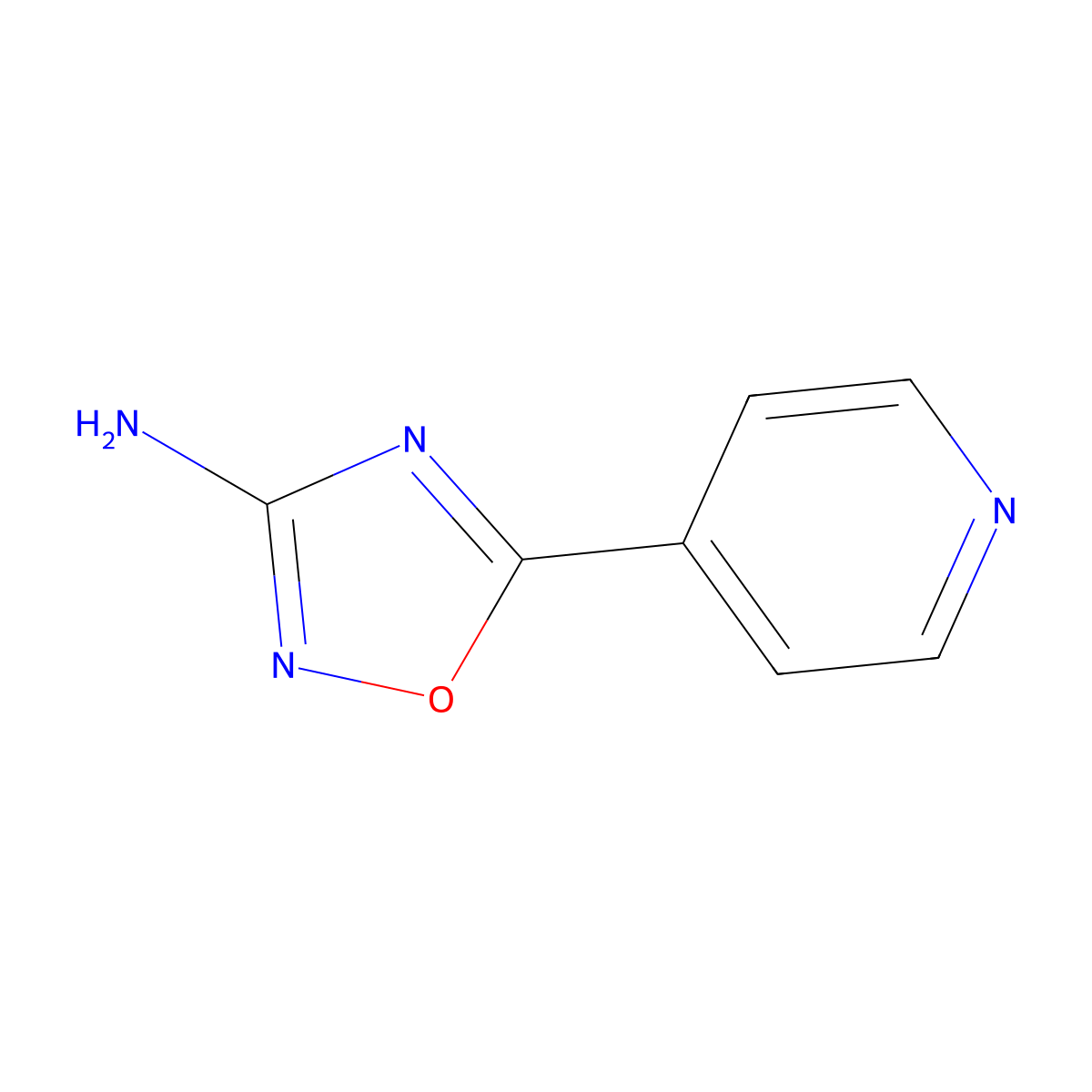 5-(Pyridin-4-yl)-1,2,4-oxadiazol-3-amine molecular structure, CAS 23275-49-2