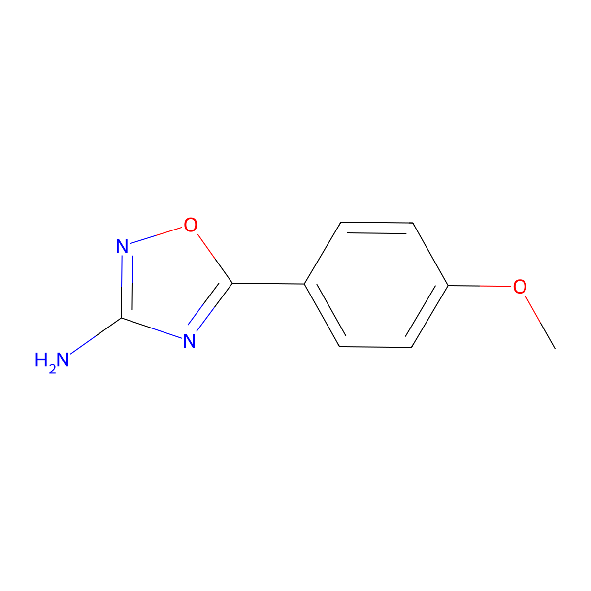 5-(4-Methoxyphenyl)-1,2,4-oxadiazol-3-amine molecular structure, CAS 23275-52-7