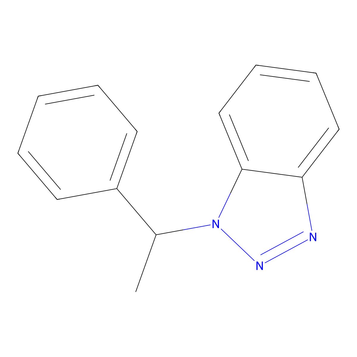 1-(1-Phenylethyl)benzotriazole molecular structure, CAS 23275-77-6