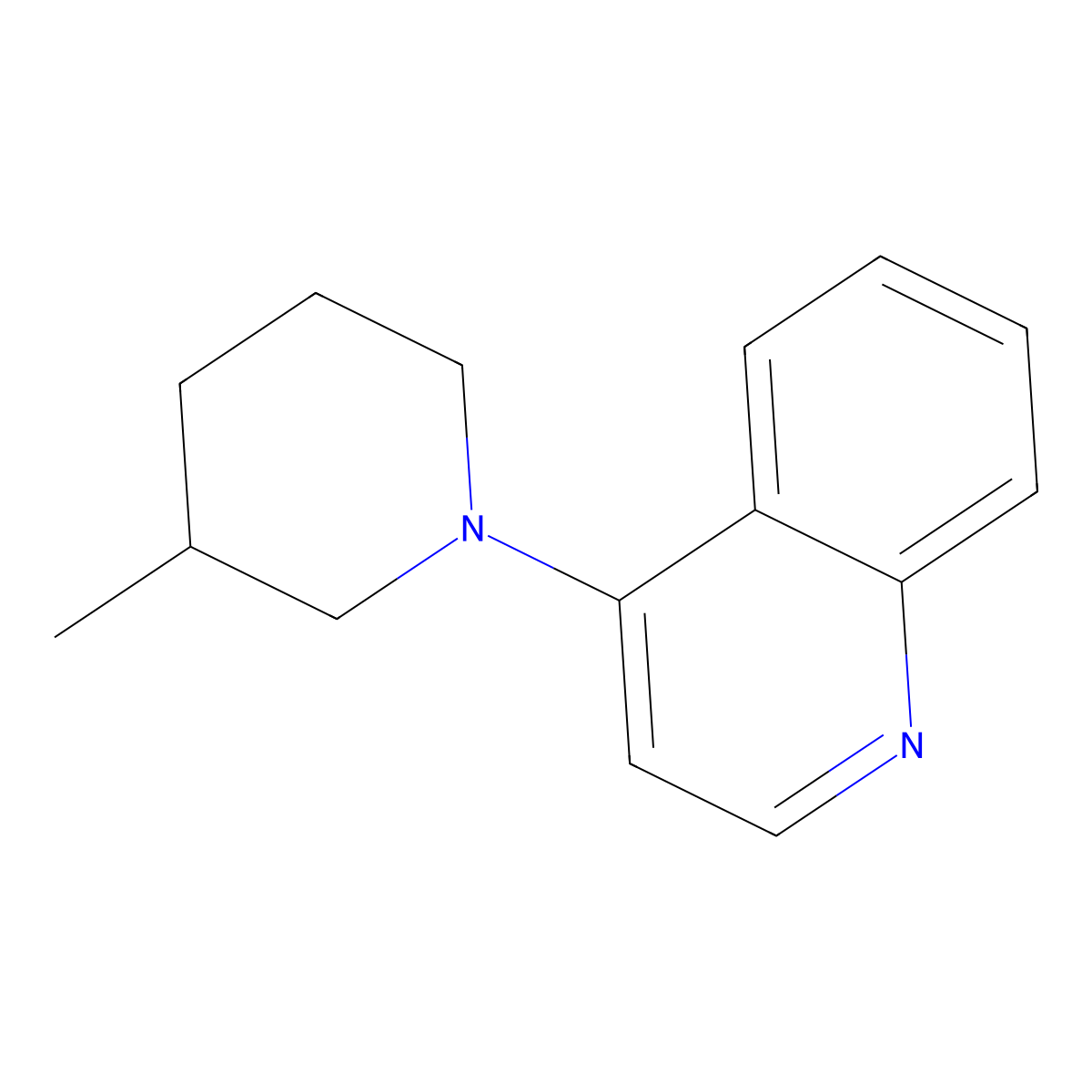 4-(3-Methylpiperidin-1-yl)quinoline molecular structure, CAS 2327503-89-7