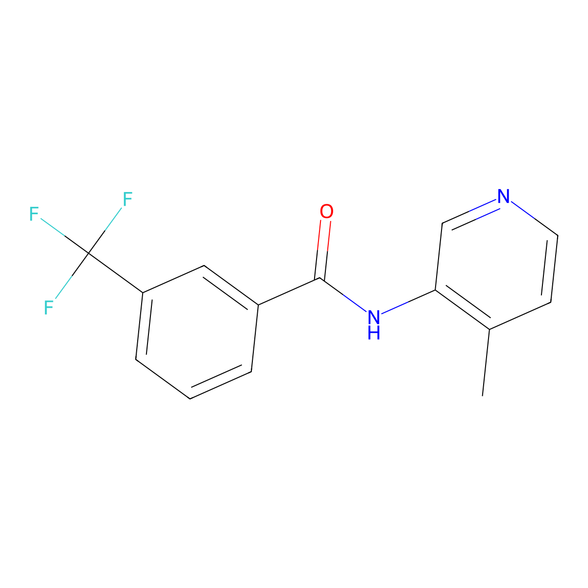 N-(4-methylpyridin-3-yl)-3-(trifluoromethyl)benzamide molecular structure, CAS 2327510-04-1