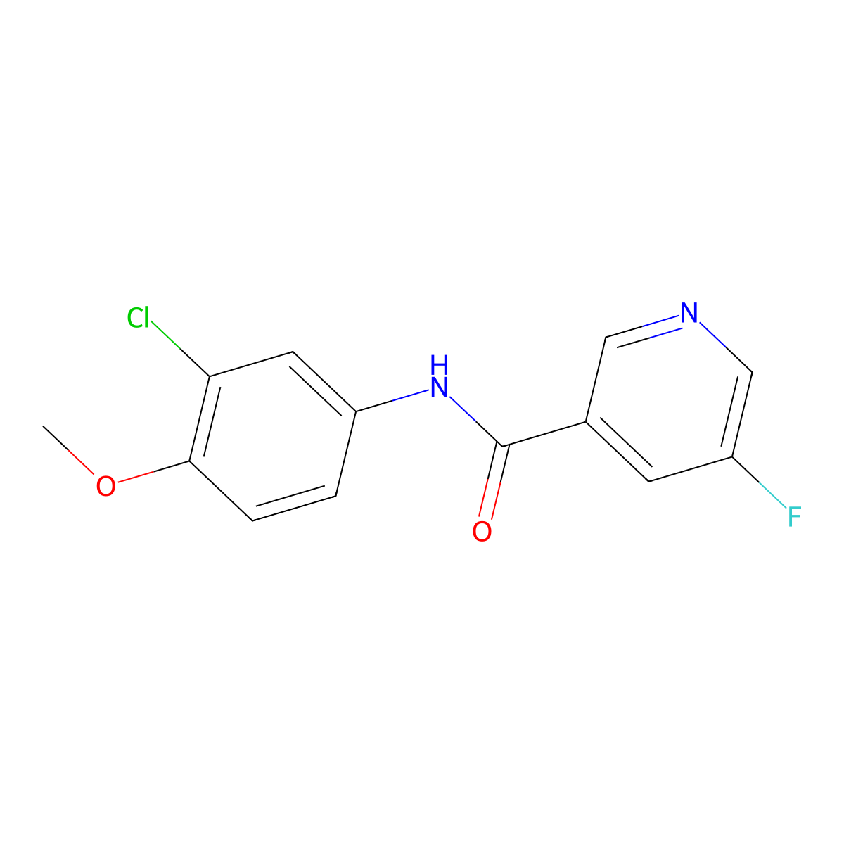 N-(3-chloro-4-methoxyphenyl)-5-fluoropyridine-3-carboxamide molecular structure, CAS 2327515-31-9