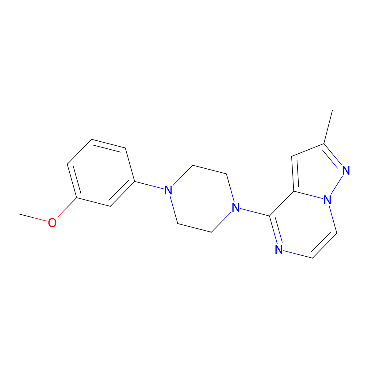1-(3-Methoxyphenyl)-4-{2-methylpyrazolo[1,5-a]pyrazin-4-yl}piperazine molecular structure, CAS 2327517-93-9