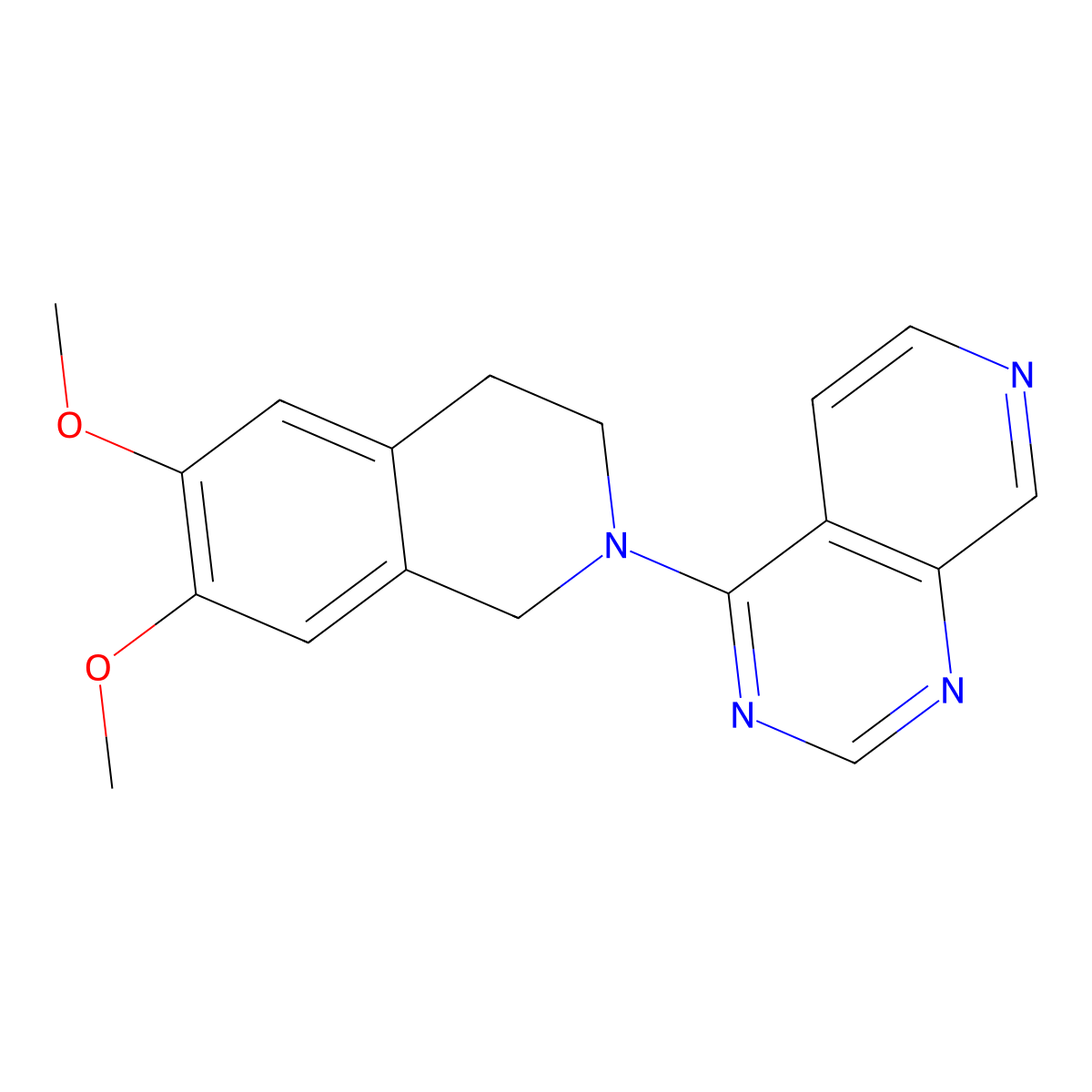 6,7-Dimethoxy-2-{pyrido[3,4-d]pyrimidin-4-yl}-1,2,3,4-tetrahydroisoquinoline molecular structure, CAS 2327518-05-6