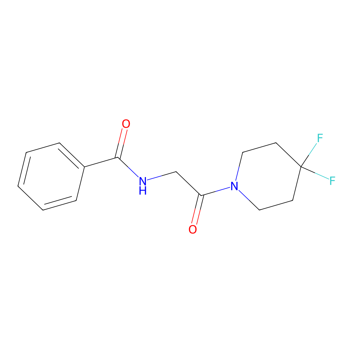 N-[2-(4,4-Difluoropiperidin-1-yl)-2-oxoethyl]benzamide molecular structure, CAS 2327531-16-6