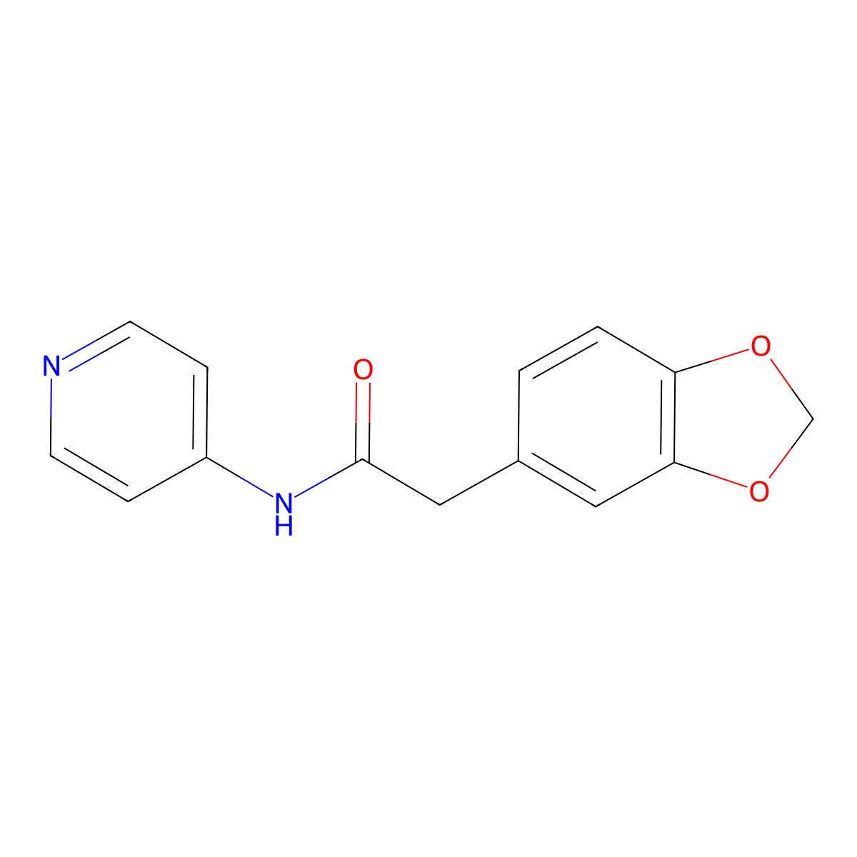 N-4-Pyridinyl-1,3-benzodioxole-5-acetamide molecular structure, CAS 2327533-73-1