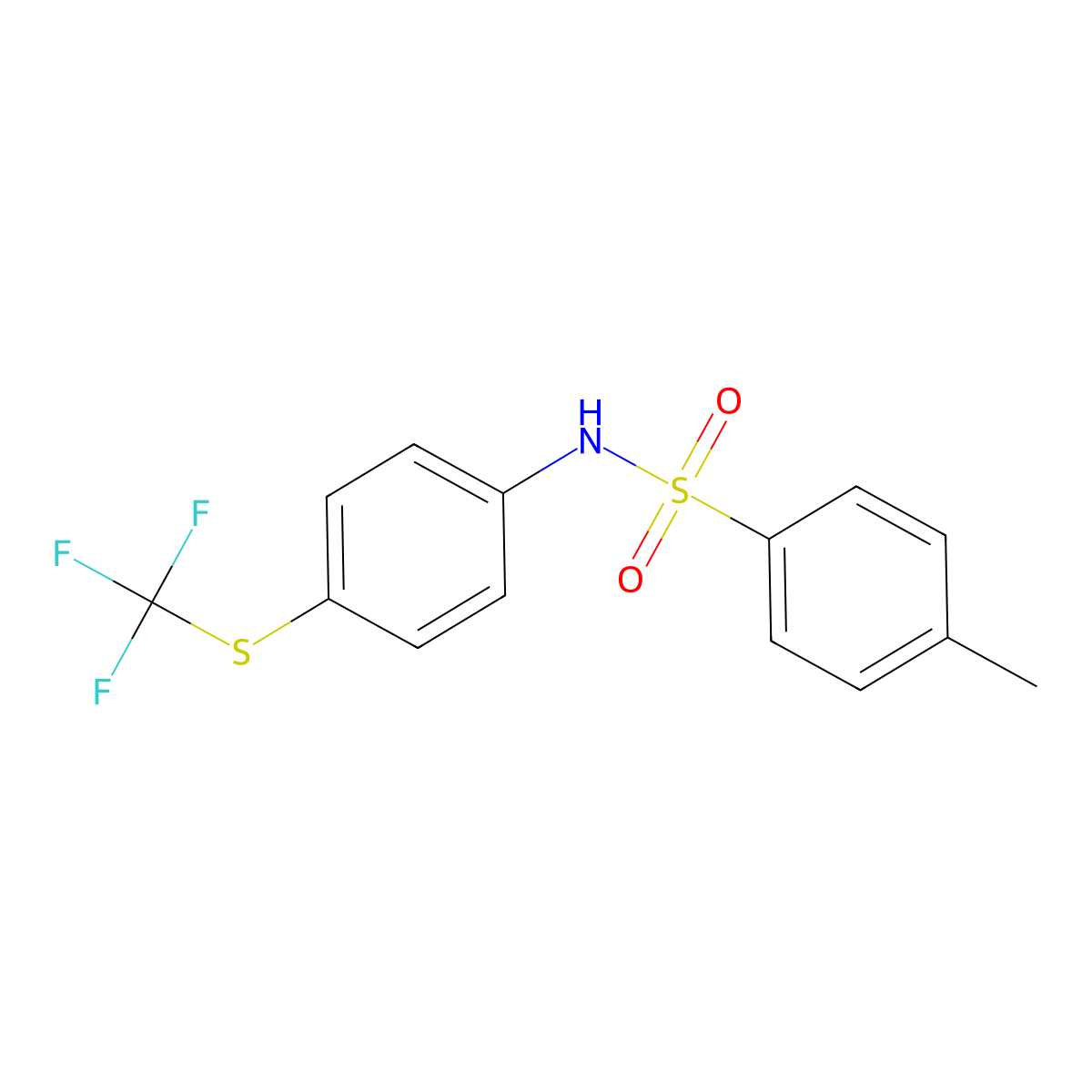 4-Methyl-N-(4-((trifluoromethyl)thio)phenyl)benzenesulfonamide molecular structure, CAS 2327608-52-4