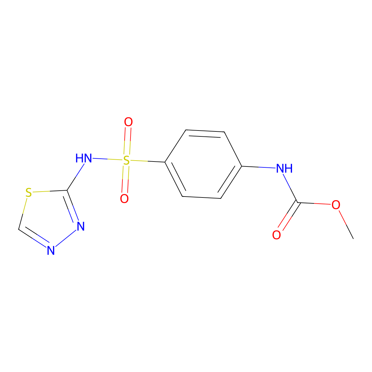 methyl N-{4-[(1,3,4-thiadiazol-2-yl)sulfamoyl]phenyl}carbamate molecular structure, CAS 2327679-84-3