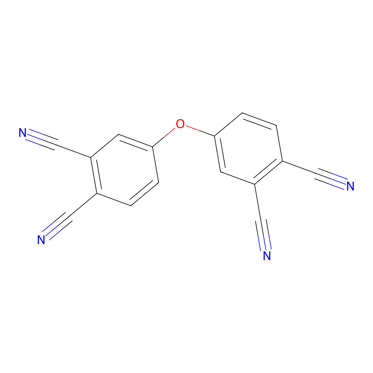 1,2-Benzenedicarbonitrile, 4,4'-oxybis- molecular structure, CAS 23277-29-4