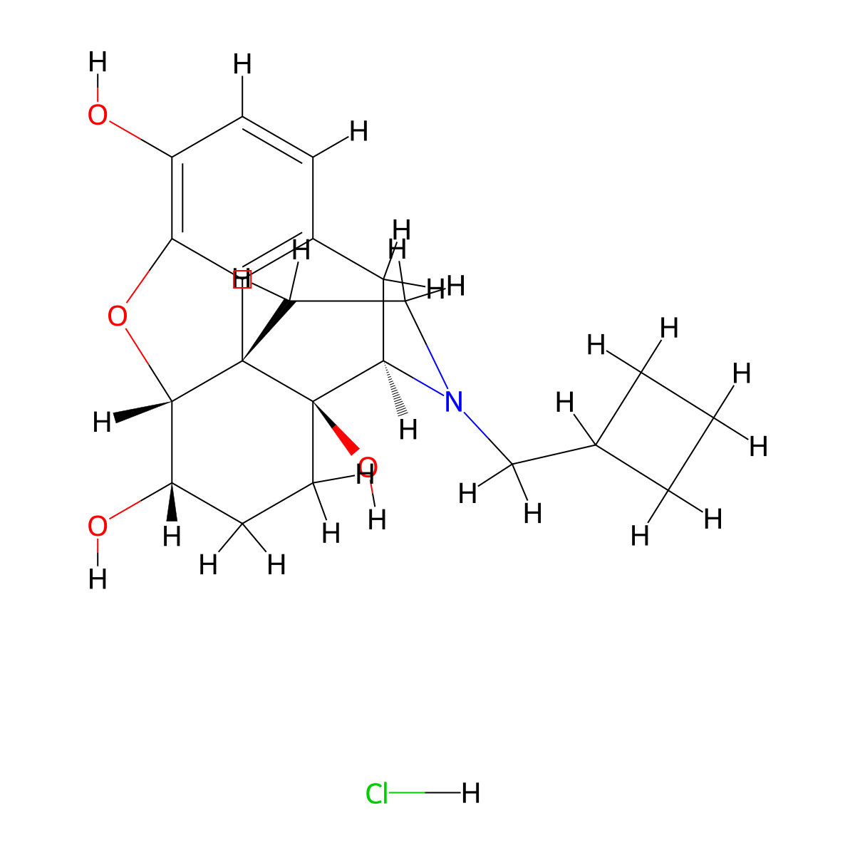 Nalbuphine Hydrochloride molecular structure, CAS 23277-43-2