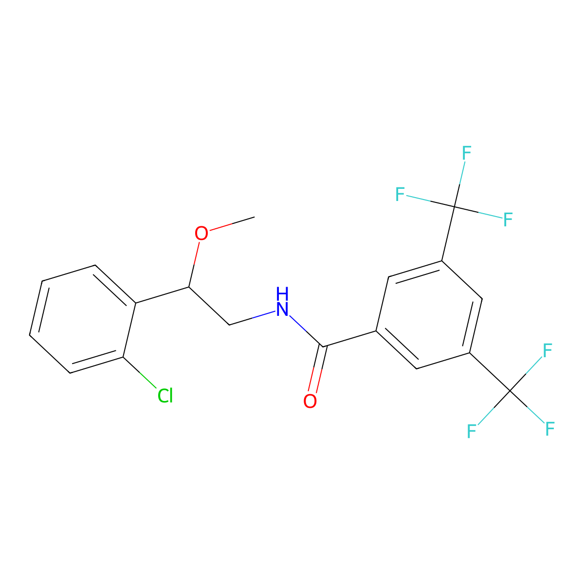 N-[2-(2-chlorophenyl)-2-methoxyethyl]-3,5-bis(trifluoromethyl)benzamide molecular structure, CAS 2327830-74-8