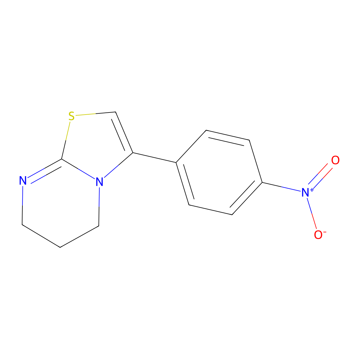 3-(4-Nitrophenyl)-5,6-dihydro-7H-thiazolo(3,2-A)pyrimidine molecular structure, CAS 23279-36-9