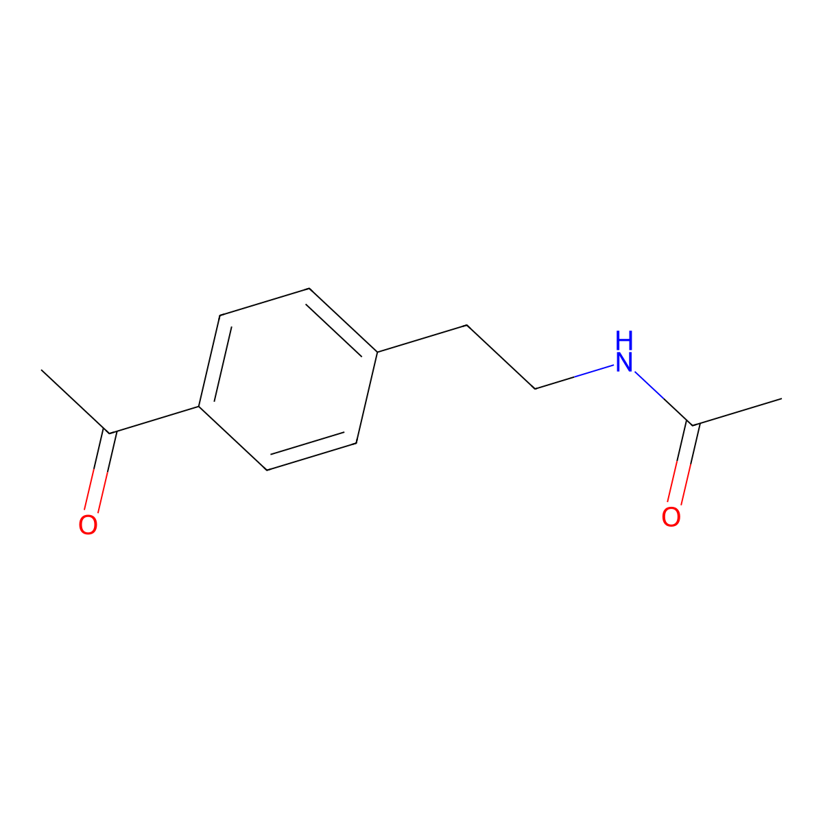 n-[2-(4-Acetylphenyl)ethyl]acetamide molecular structure, CAS 23279-64-3