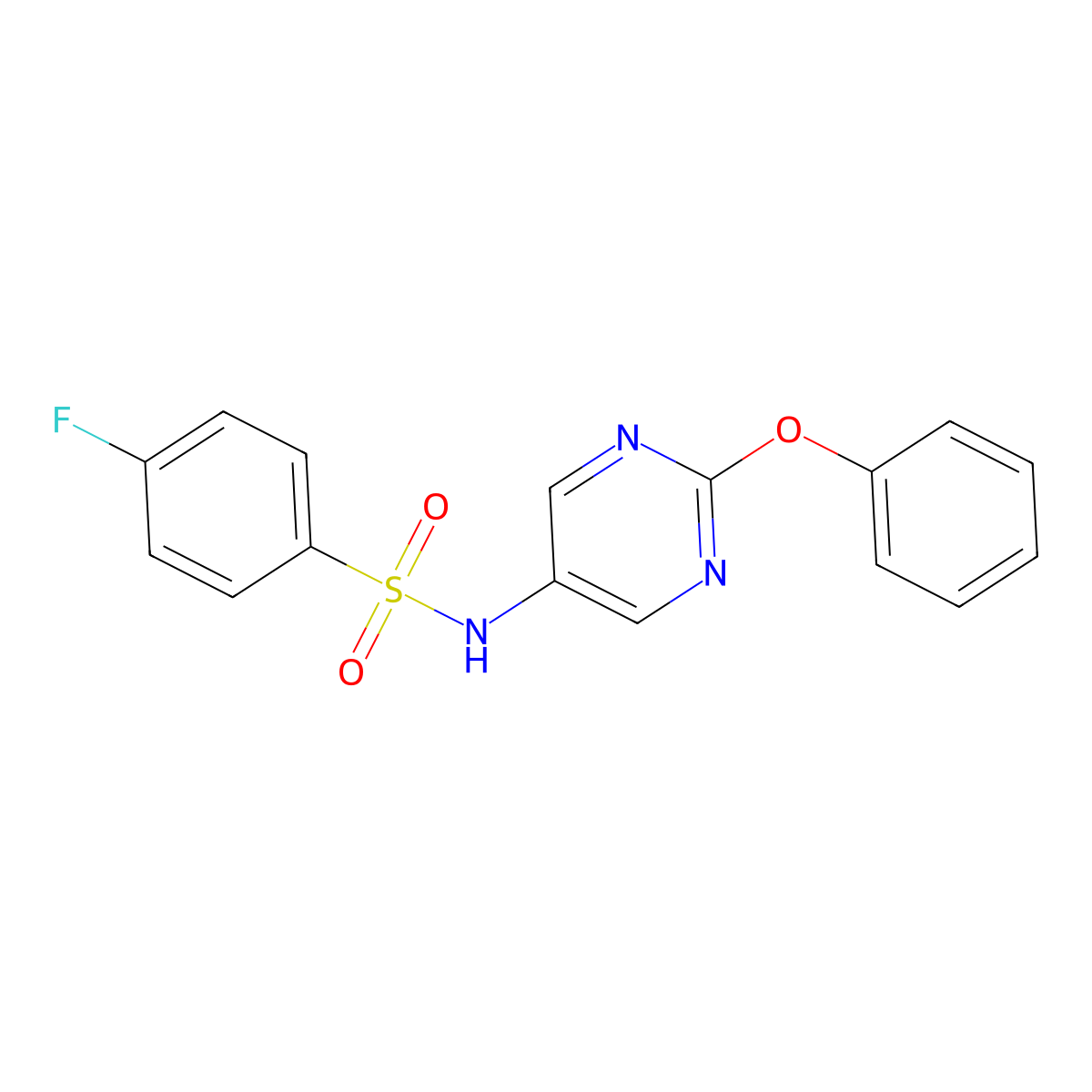 4-fluoro-N-(2-phenoxypyrimidin-5-yl)benzenesulfonamide molecular structure, CAS 2327905-42-8