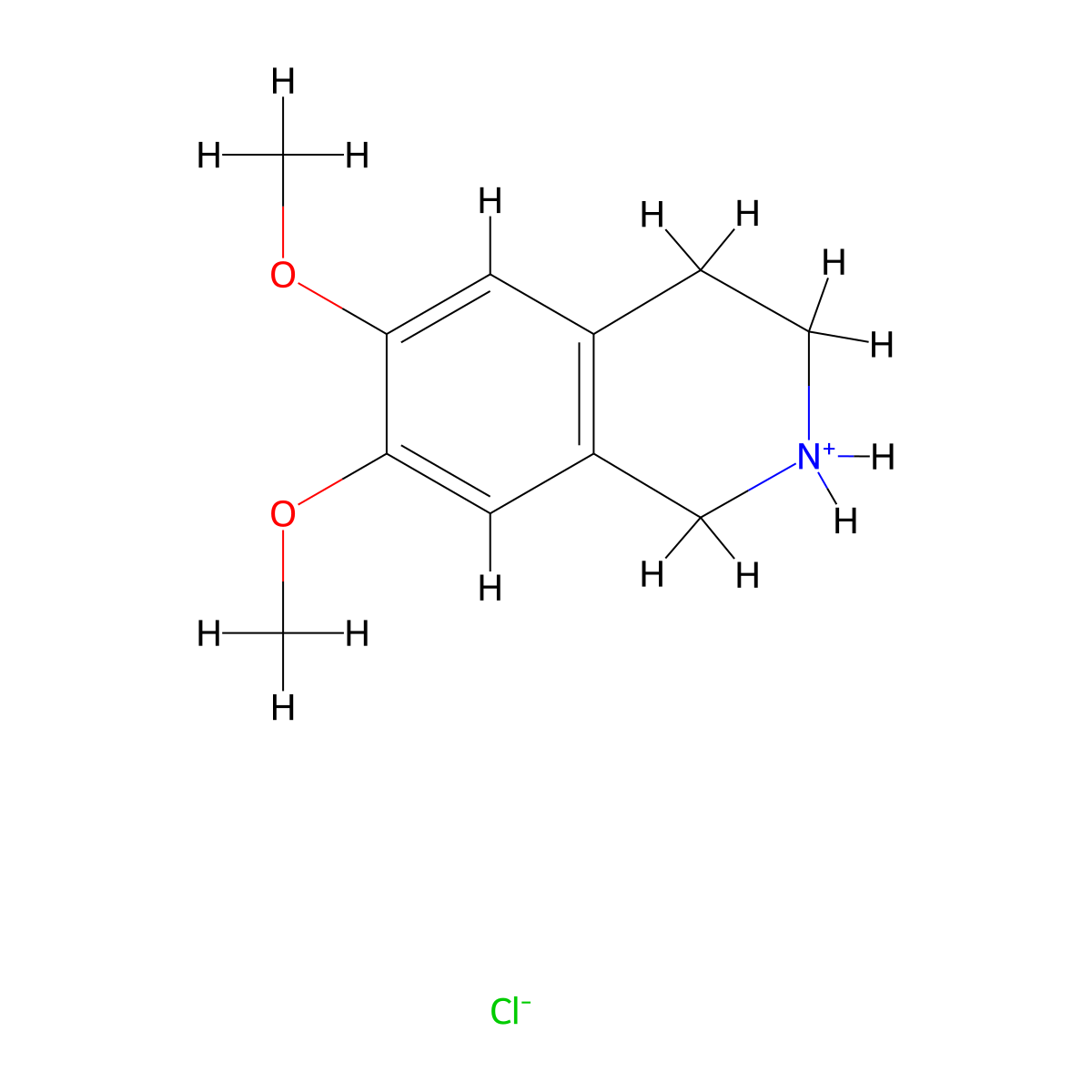 Heliamine hydrochloride molecular structure, CAS 2328-12-3