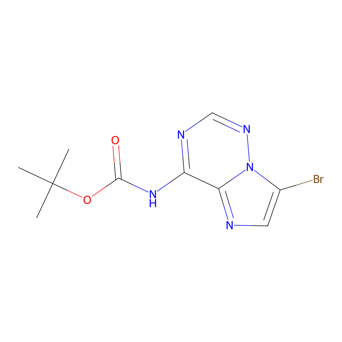 Tert-butyl N-(7-bromoimidazo[2,1-F][1,2,4]triazin-4-YL)carbamate molecular structure, CAS 2328091-02-5