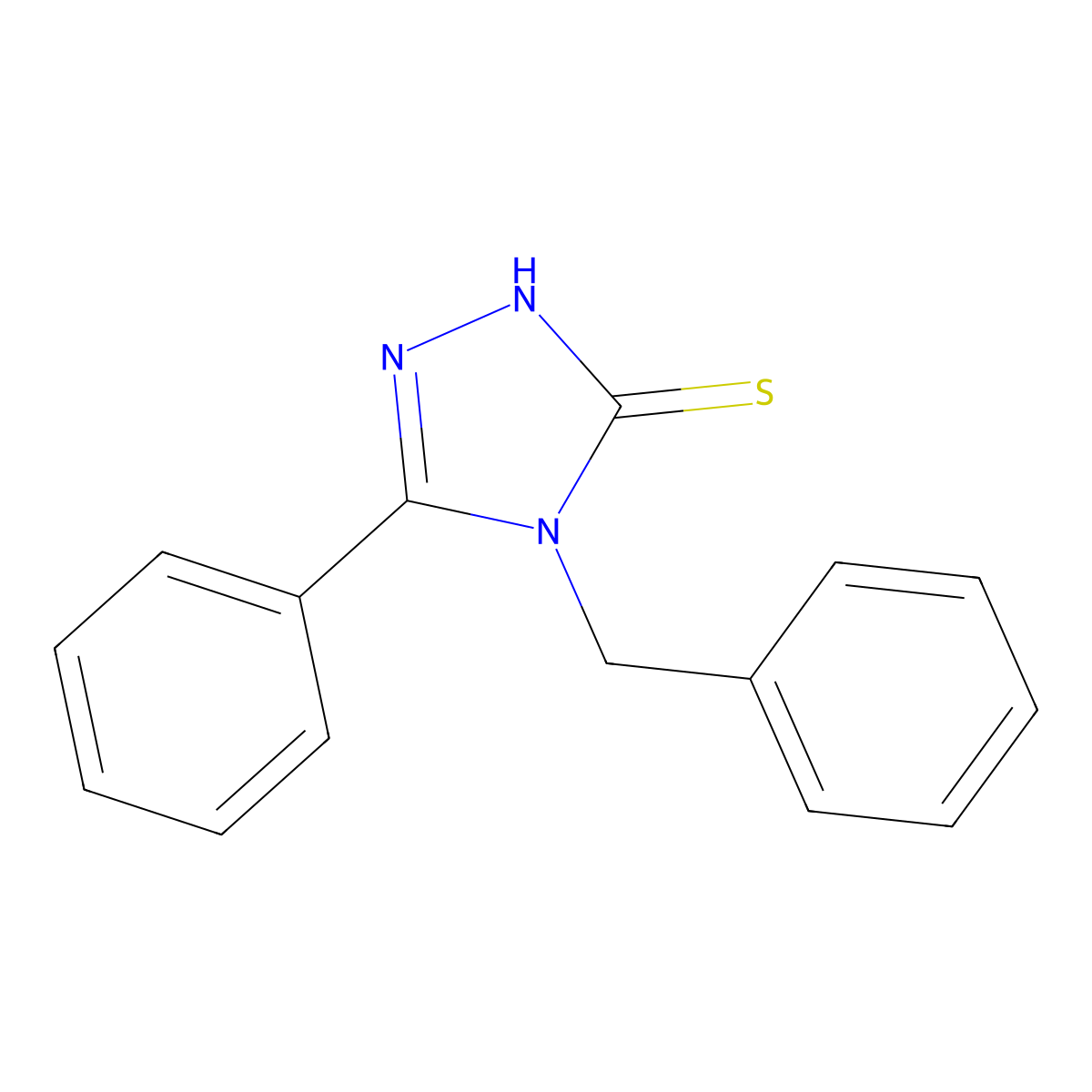 4-benzyl-5-phenyl-4H-1,2,4-triazole-3-thiol molecular structure, CAS 23282-96-4
