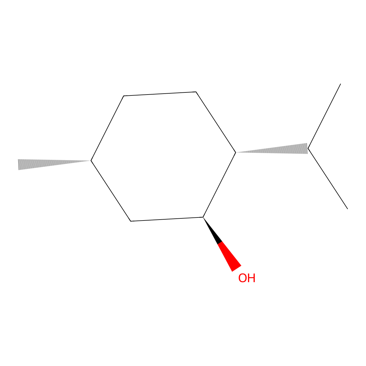 Isomenthol, (+)- molecular structure, CAS 23283-97-8
