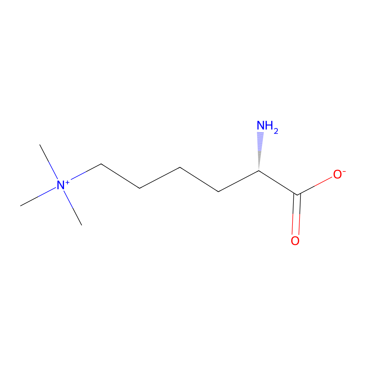 N-6-Trimethyllysine molecular structure, CAS 23284-33-5
