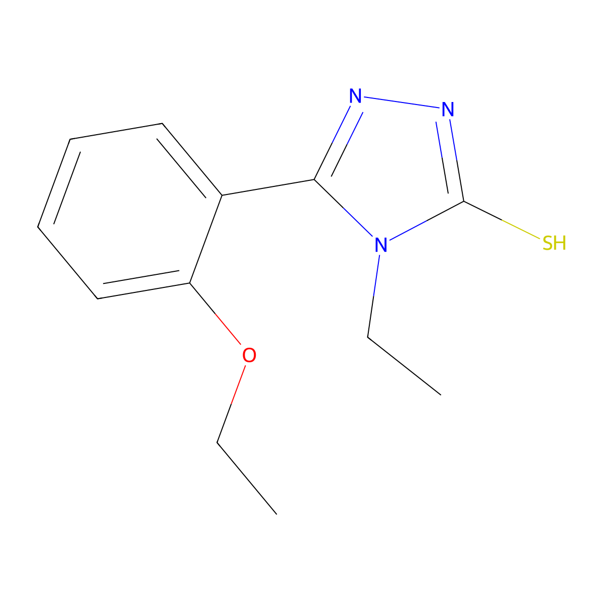 5-(2-ethoxyphenyl)-4-ethyl-4H-1,2,4-triazole-3-thiol molecular structure, CAS 23288-68-8