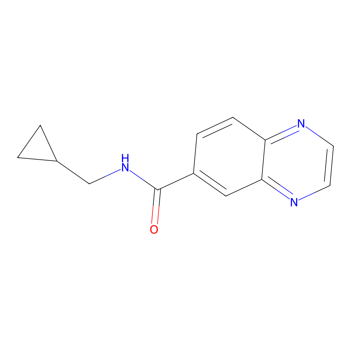 N-(cyclopropylmethyl)quinoxaline-6-carboxamide molecular structure, CAS 2328947-44-8