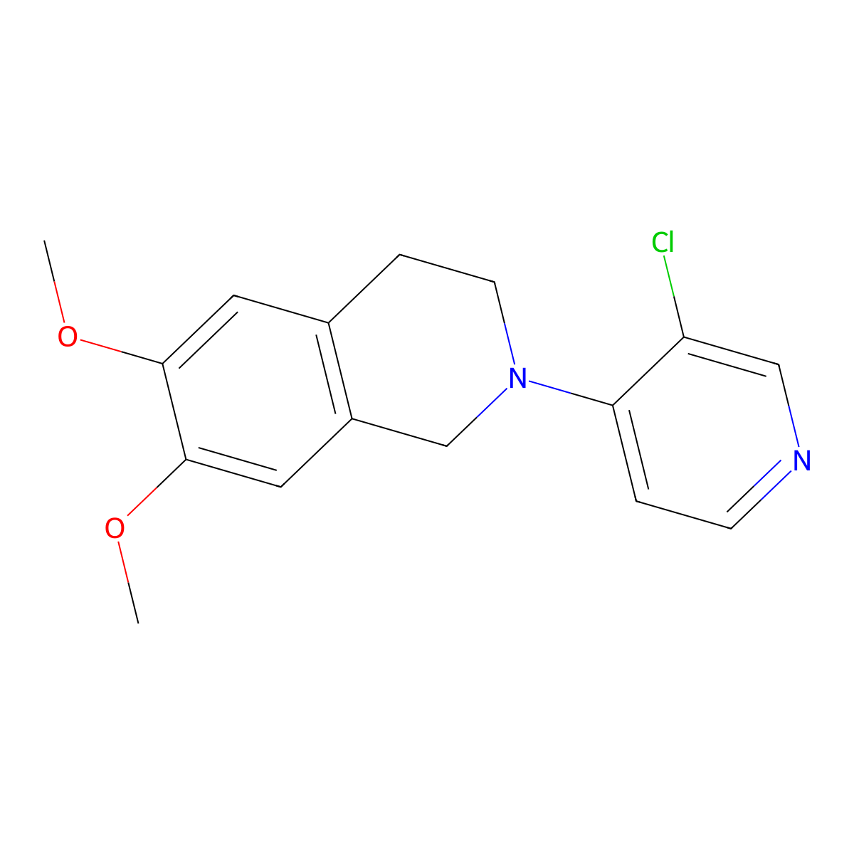 2-(3-Chloropyridin-4-yl)-6,7-dimethoxy-1,2,3,4-tetrahydroisoquinoline molecular structure, CAS 2328966-20-5