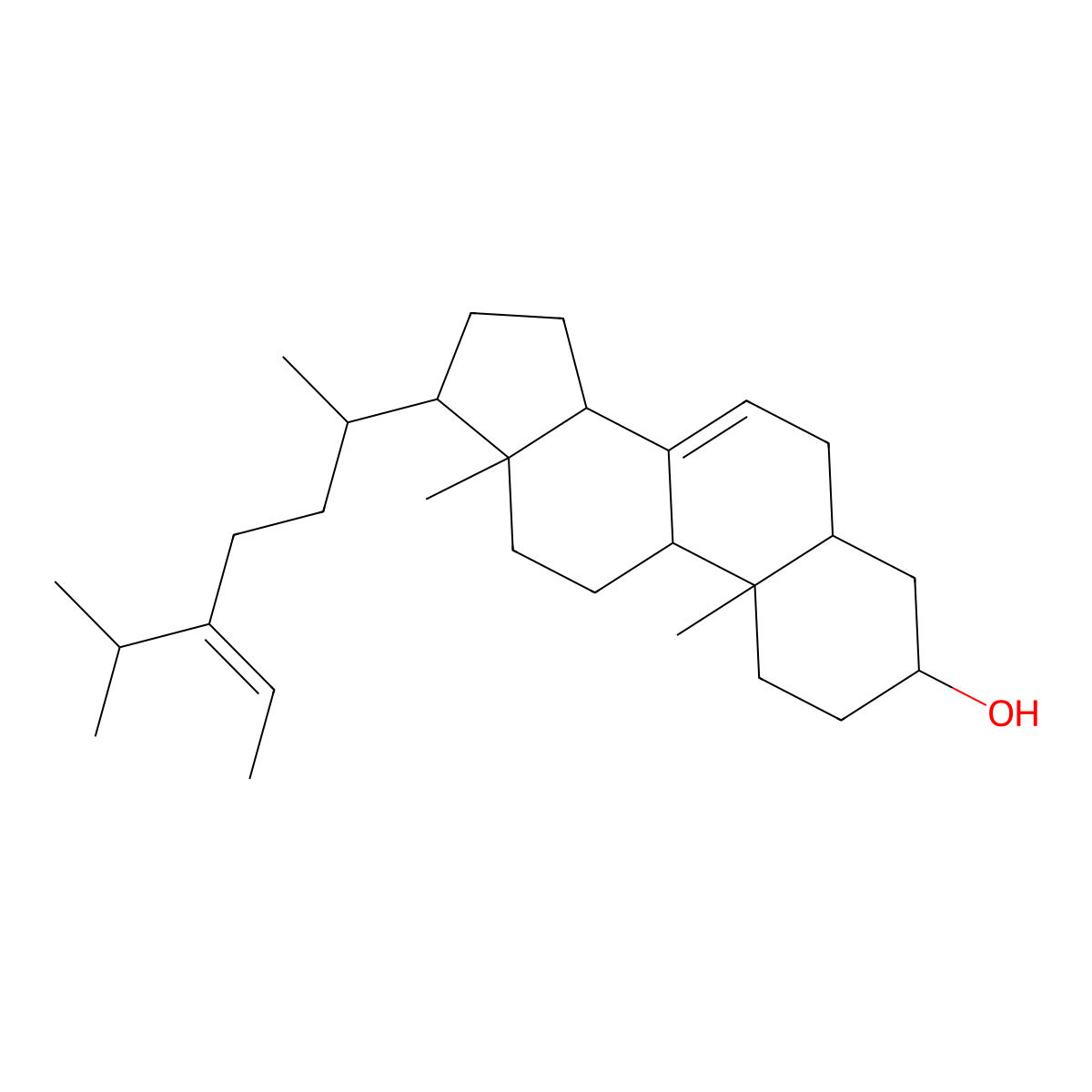 delta7-Avenasterol molecular structure, CAS 23290-26-8