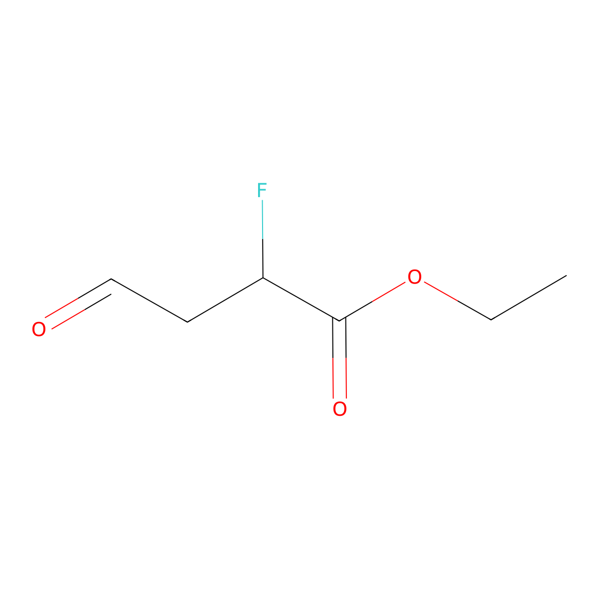 Ethyl 2-fluoro-4-oxobutanoate molecular structure, CAS 2329047-07-4