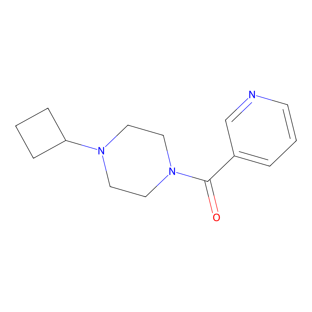 1-Cyclobutyl-4-(pyridine-3-carbonyl)piperazine molecular structure, CAS 2329050-42-0