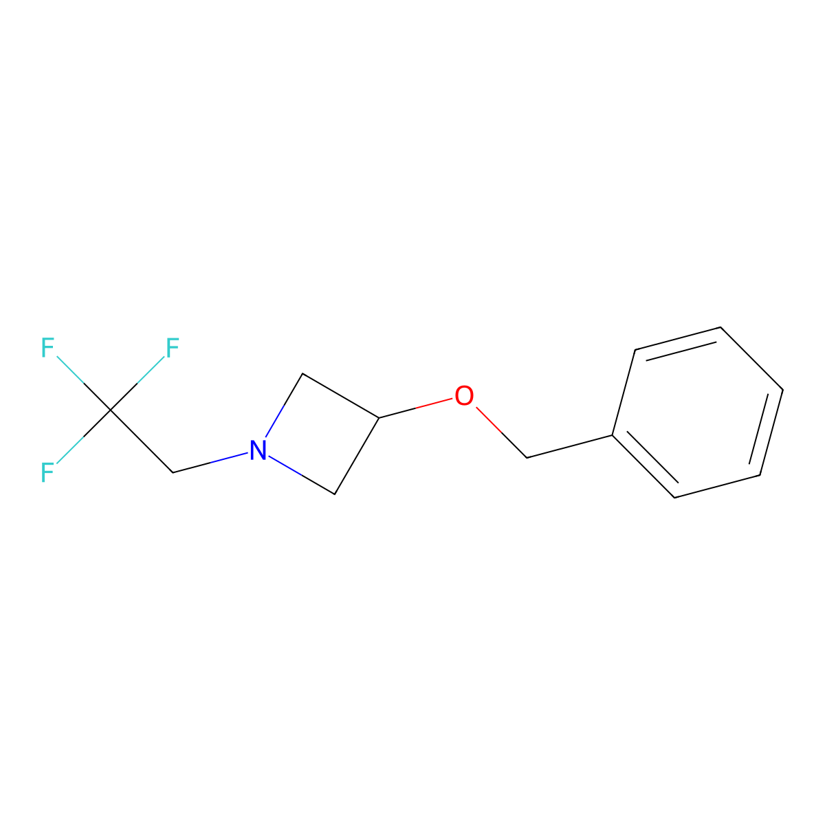 3-(Benzyloxy)-1-(2,2,2-trifluoroethyl)azetidine molecular structure, CAS 2329050-47-5