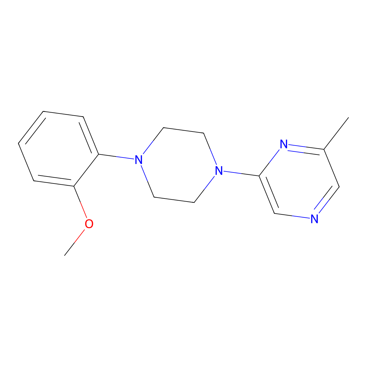 2-[4-(2-Methoxyphenyl)piperazin-1-yl]-6-methylpyrazine molecular structure, CAS 2329072-96-8