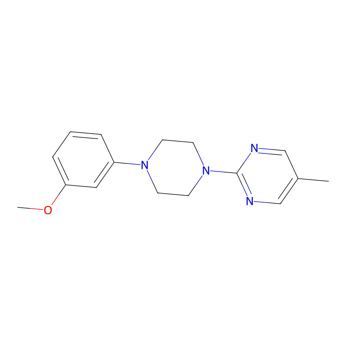 2-[4-(3-Methoxyphenyl)piperazin-1-yl]-5-methylpyrimidine molecular structure, CAS 2329073-09-6