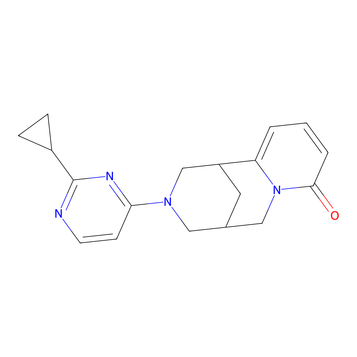 11-(2-Cyclopropylpyrimidin-4-yl)-7,11-diazatricyclo[7.3.1.0^{2,7}]trideca-2,4-dien-6-one molecular structure, CAS 2329121-01-7