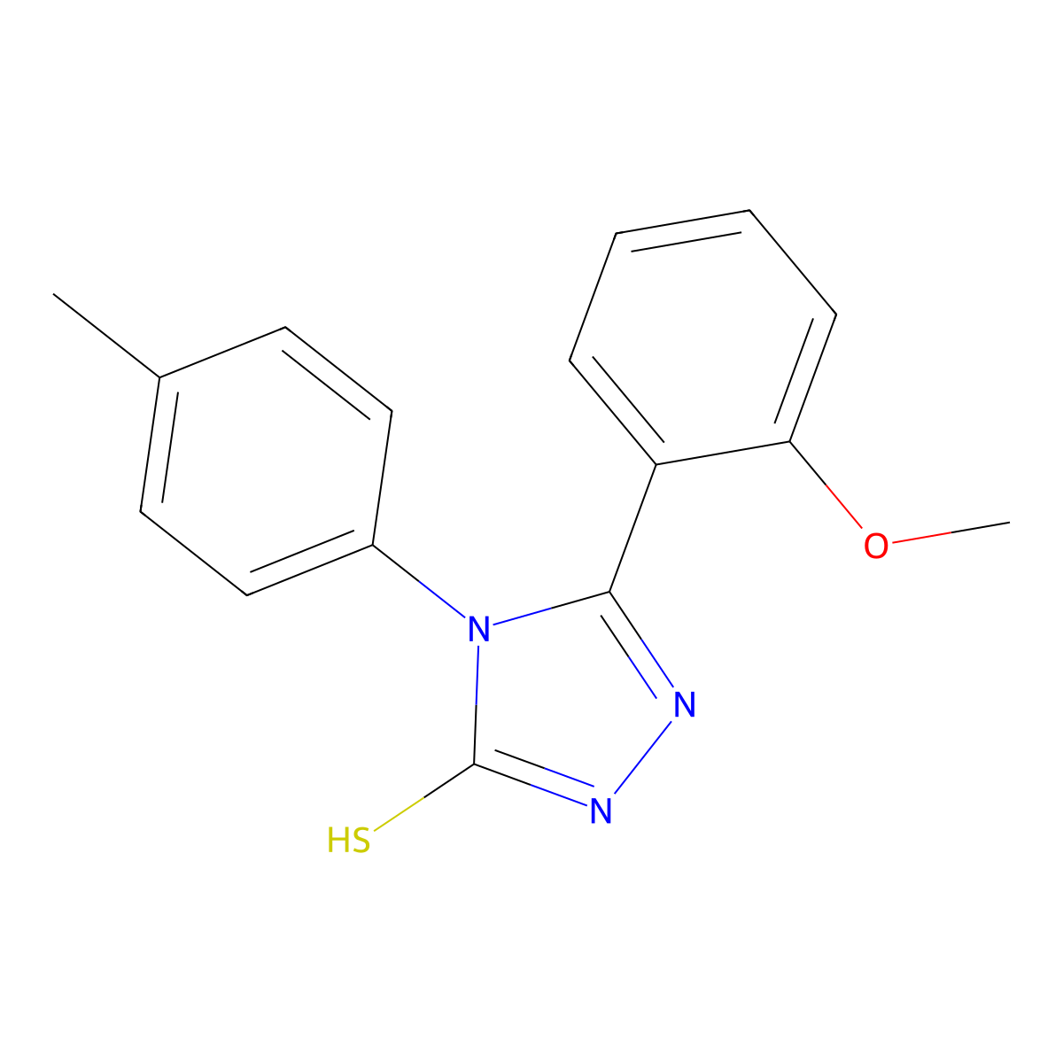 5-(2-methoxyphenyl)-4-(4-methylphenyl)-4H-1,2,4-triazole-3-thiol molecular structure, CAS 23292-16-2
