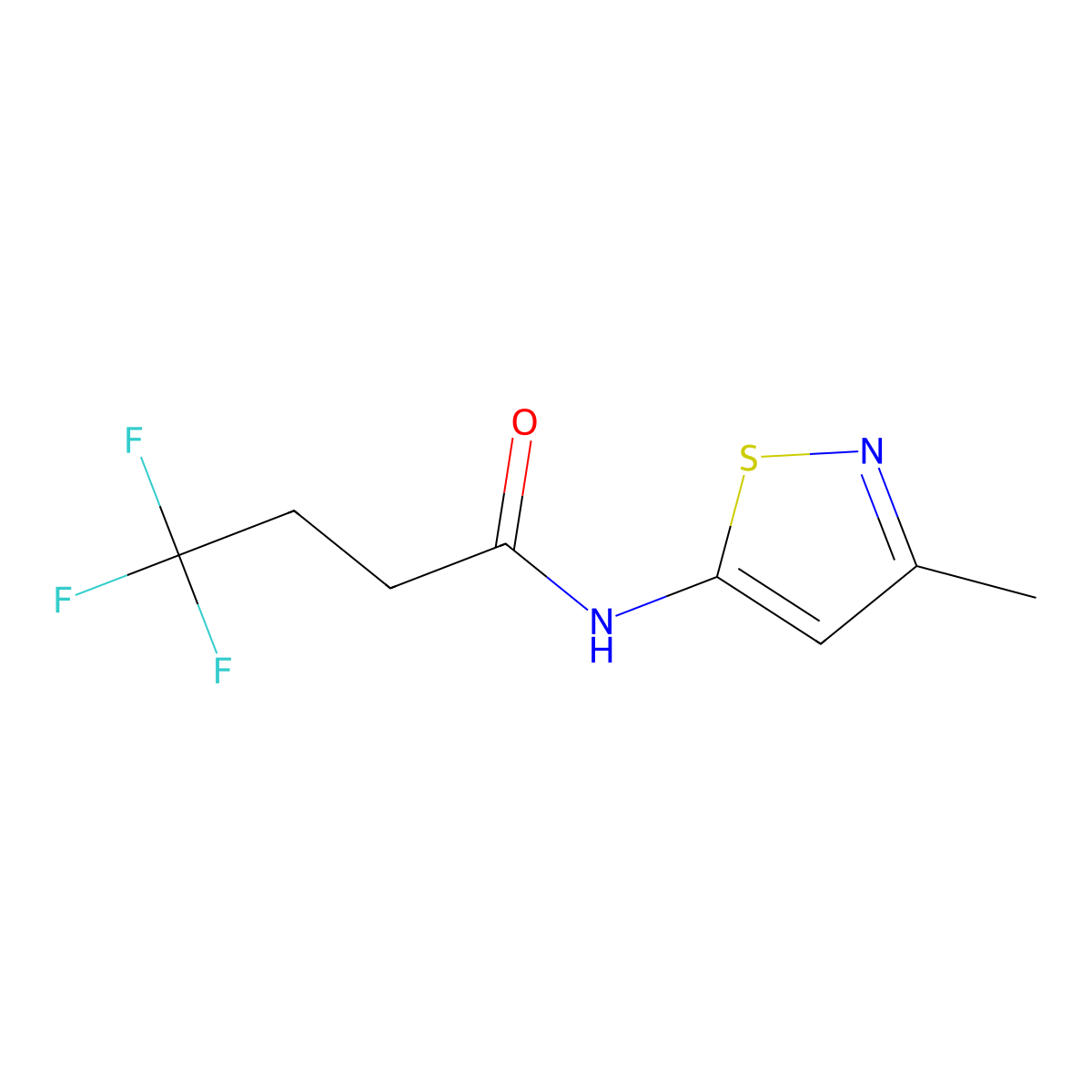 4,4,4-trifluoro-N-(3-methyl-1,2-thiazol-5-yl)butanamide molecular structure, CAS 2329212-28-2