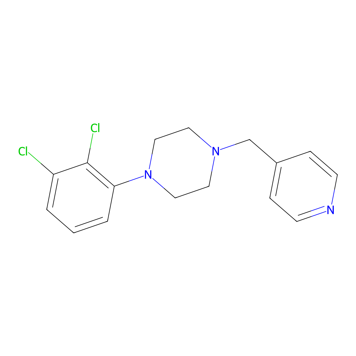 1-(2,3-Dichlorophenyl)-4-[(pyridin-4-yl)methyl]piperazine molecular structure, CAS 2329224-05-5