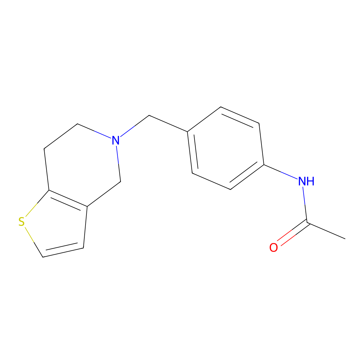 N-[4-({4H,5H,6H,7H-thieno[3,2-c]pyridin-5-yl}methyl)phenyl]acetamide molecular structure, CAS 2329225-15-0
