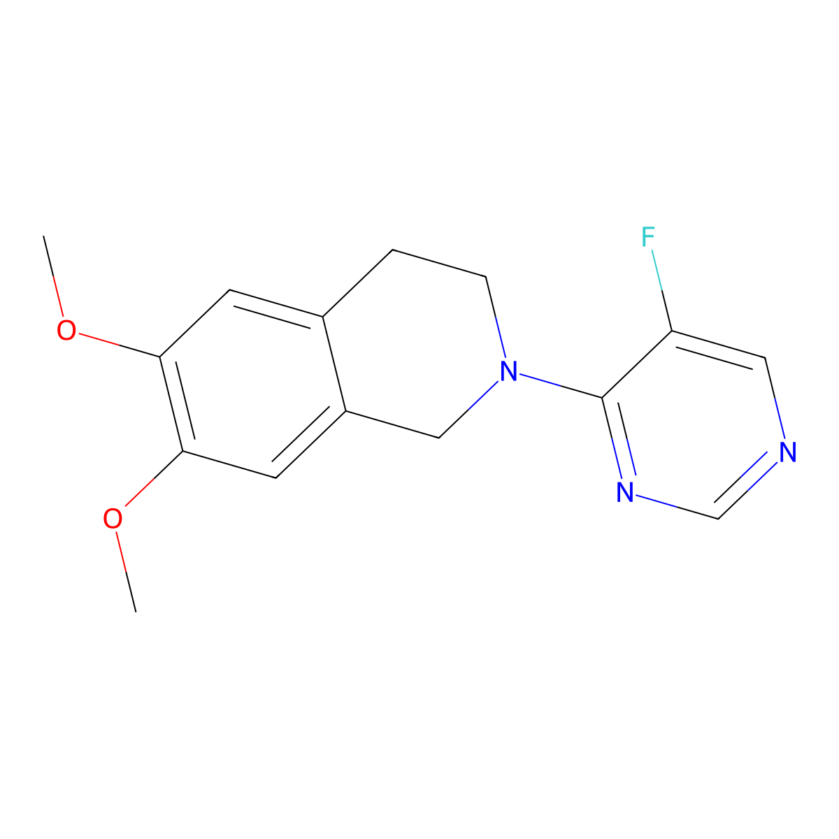 2-(5-Fluoropyrimidin-4-yl)-6,7-dimethoxy-1,2,3,4-tetrahydroisoquinoline molecular structure, CAS 2329232-86-0