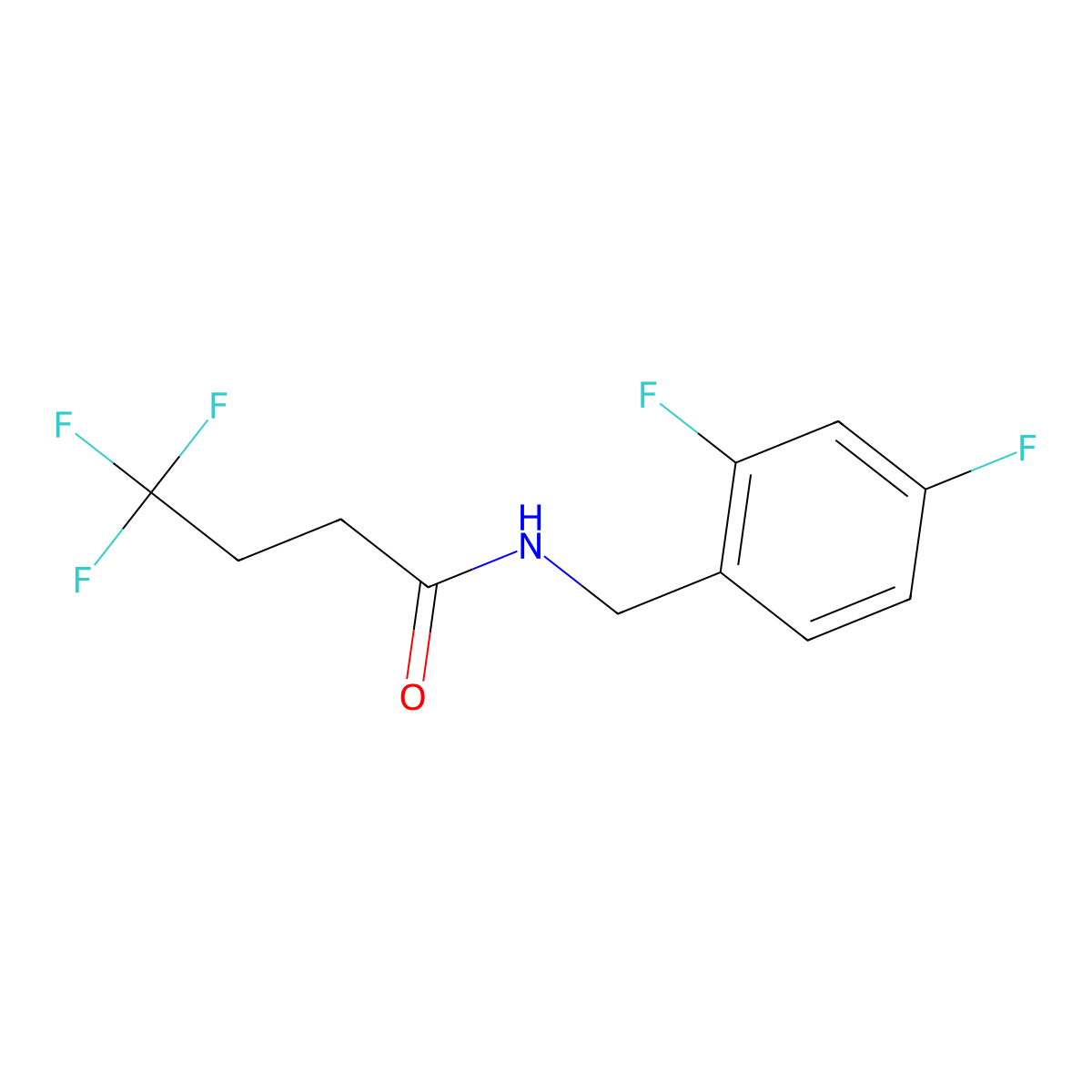 N-[(2,4-Difluorophenyl)methyl]-4,4,4-trifluorobutanamide molecular structure, CAS 2329234-65-1