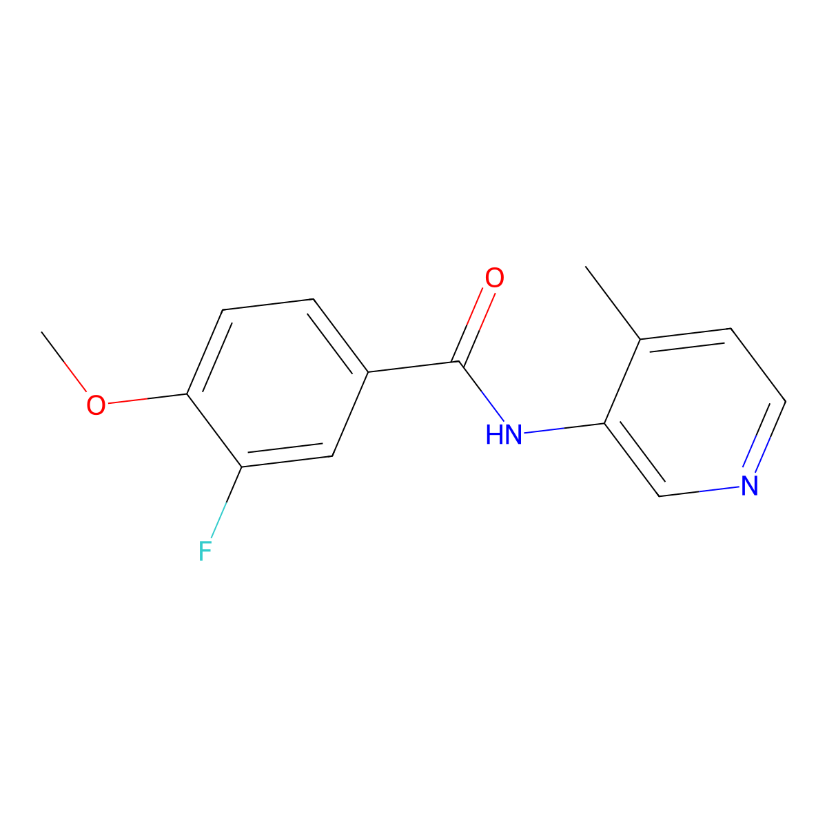 3-fluoro-4-methoxy-N-(4-methylpyridin-3-yl)benzamide molecular structure, CAS 2329247-51-8
