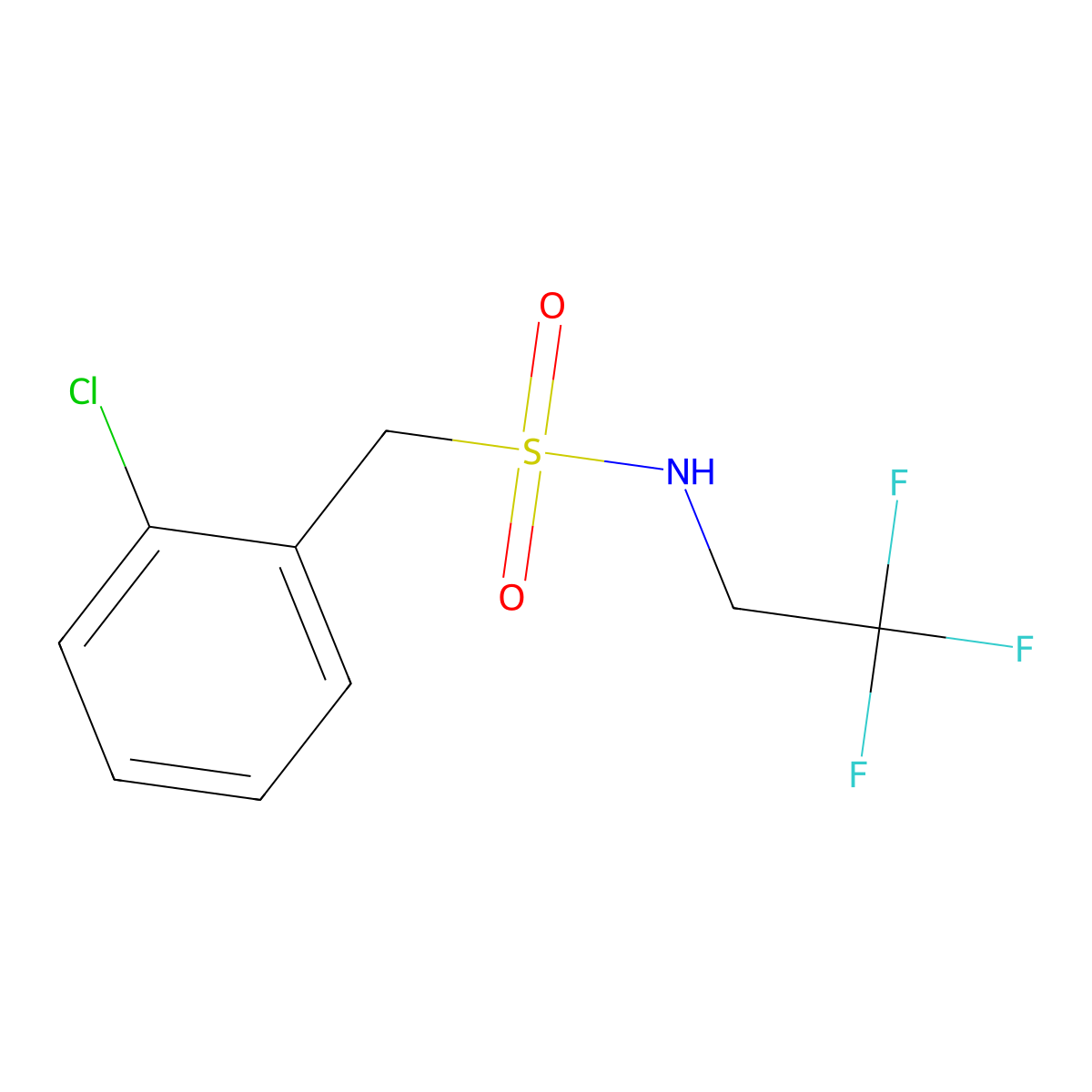 1-(2-chlorophenyl)-N-(2,2,2-trifluoroethyl)methanesulfonamide molecular structure, CAS 2329267-65-2