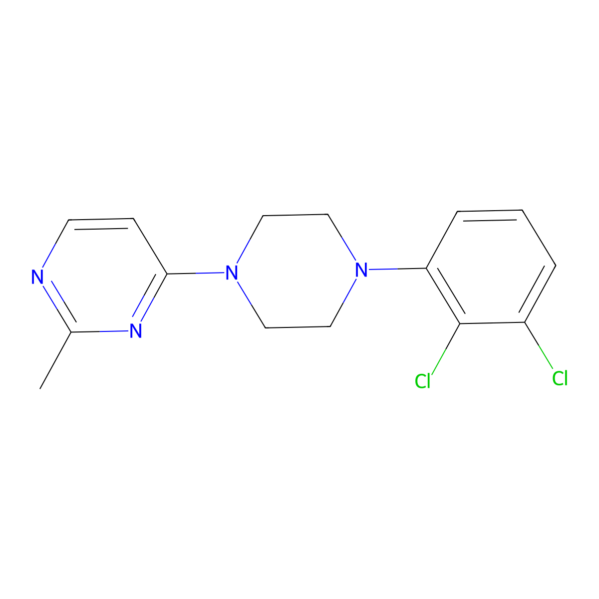 4-[4-(2,3-Dichlorophenyl)piperazin-1-yl]-2-methylpyrimidine molecular structure, CAS 2329268-66-6