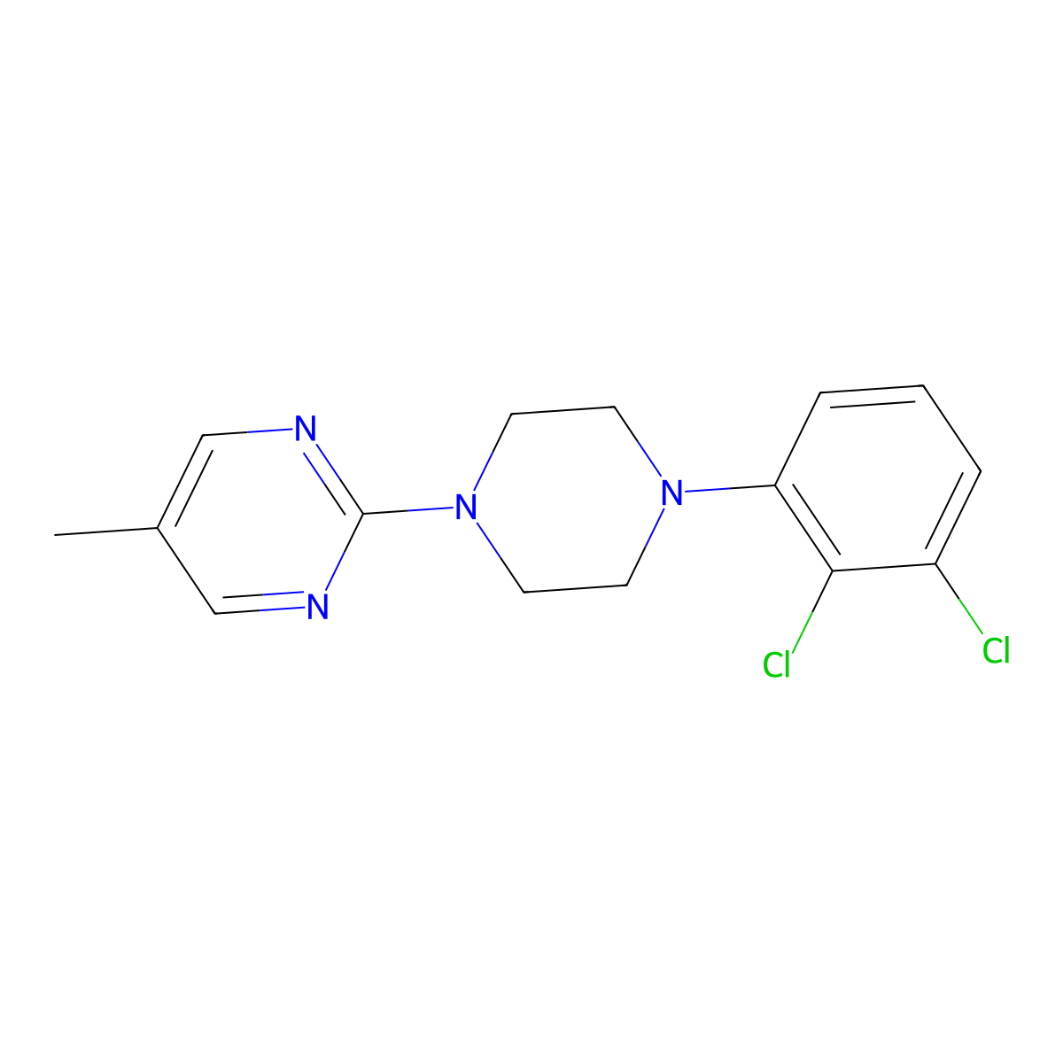 2-[4-(2,3-Dichlorophenyl)piperazin-1-yl]-5-methylpyrimidine molecular structure, CAS 2329272-42-4
