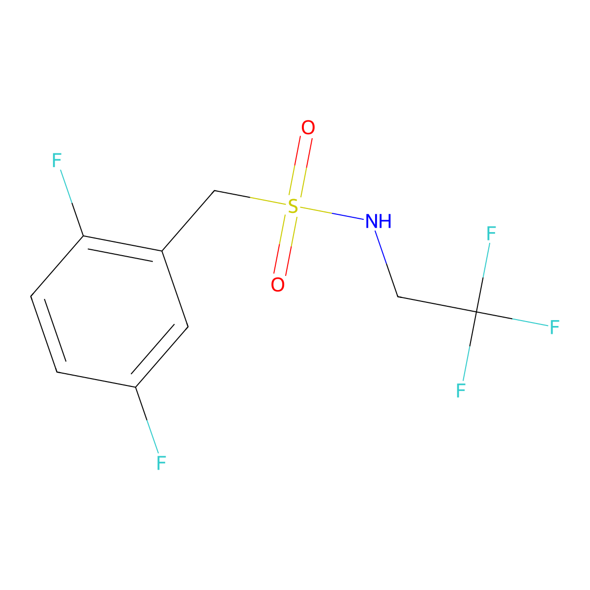 1-(2,5-difluorophenyl)-N-(2,2,2-trifluoroethyl)methanesulfonamide molecular structure, CAS 2329272-53-7