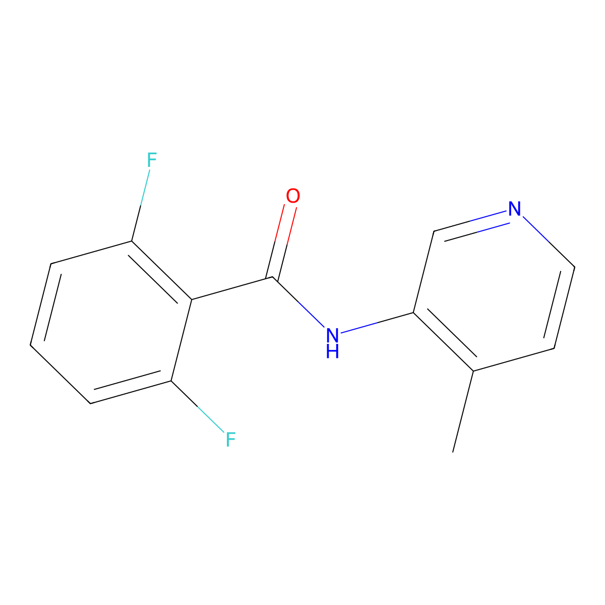 2,6-difluoro-N-(4-methylpyridin-3-yl)benzamide molecular structure, CAS 2329275-96-7