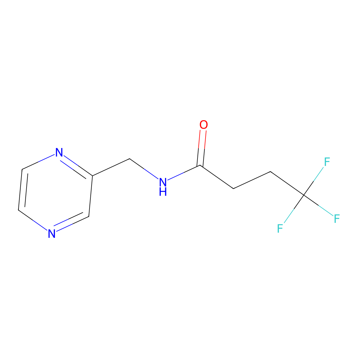4,4,4-trifluoro-N-[(pyrazin-2-yl)methyl]butanamide molecular structure, CAS 2329279-51-6