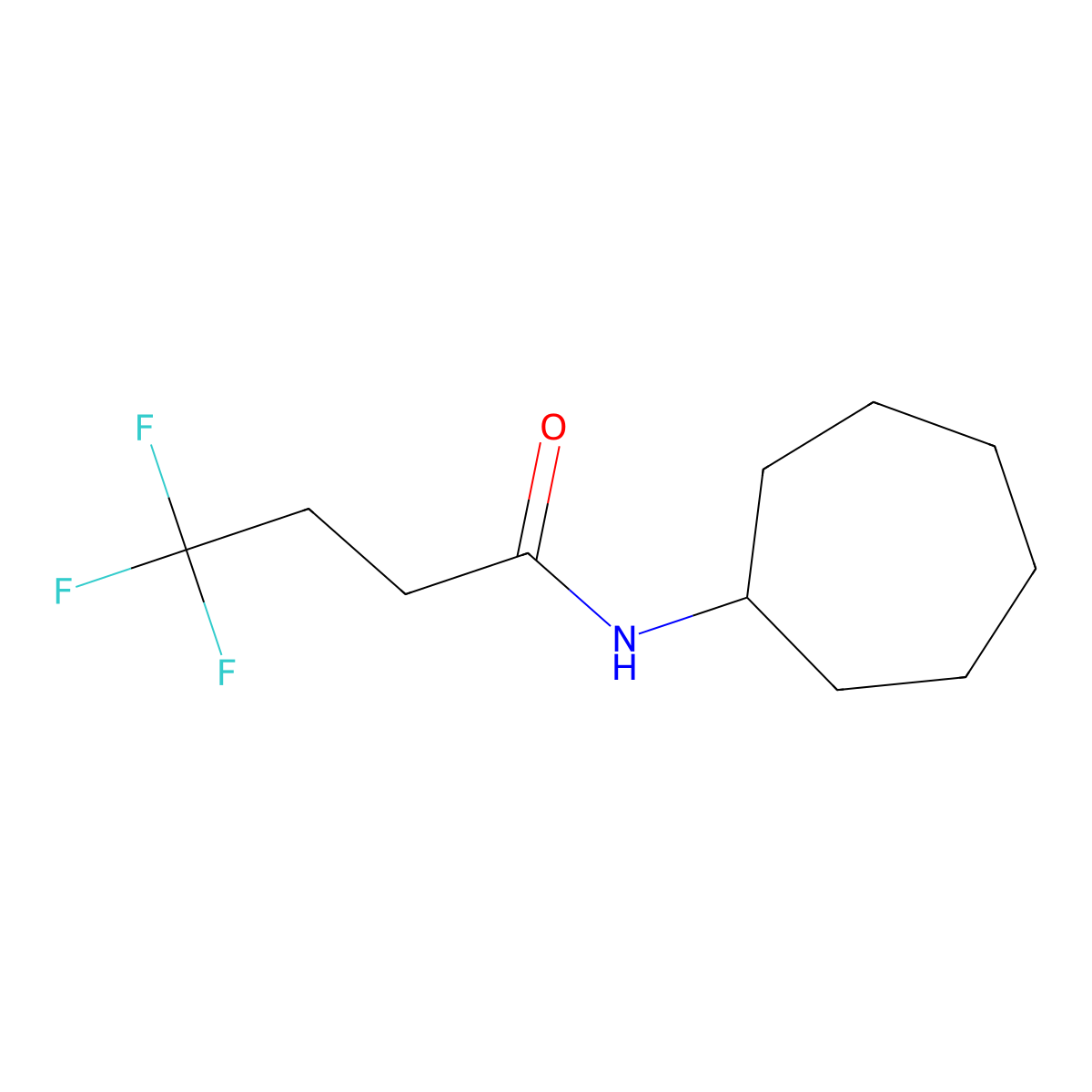 N-Cycloheptyl-4,4,4-trifluorobutanamide molecular structure, CAS 2329282-03-1