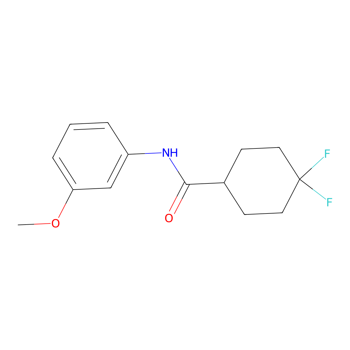 4,4-difluoro-N-(3-methoxyphenyl)cyclohexane-1-carboxamide molecular structure, CAS 2329284-49-1