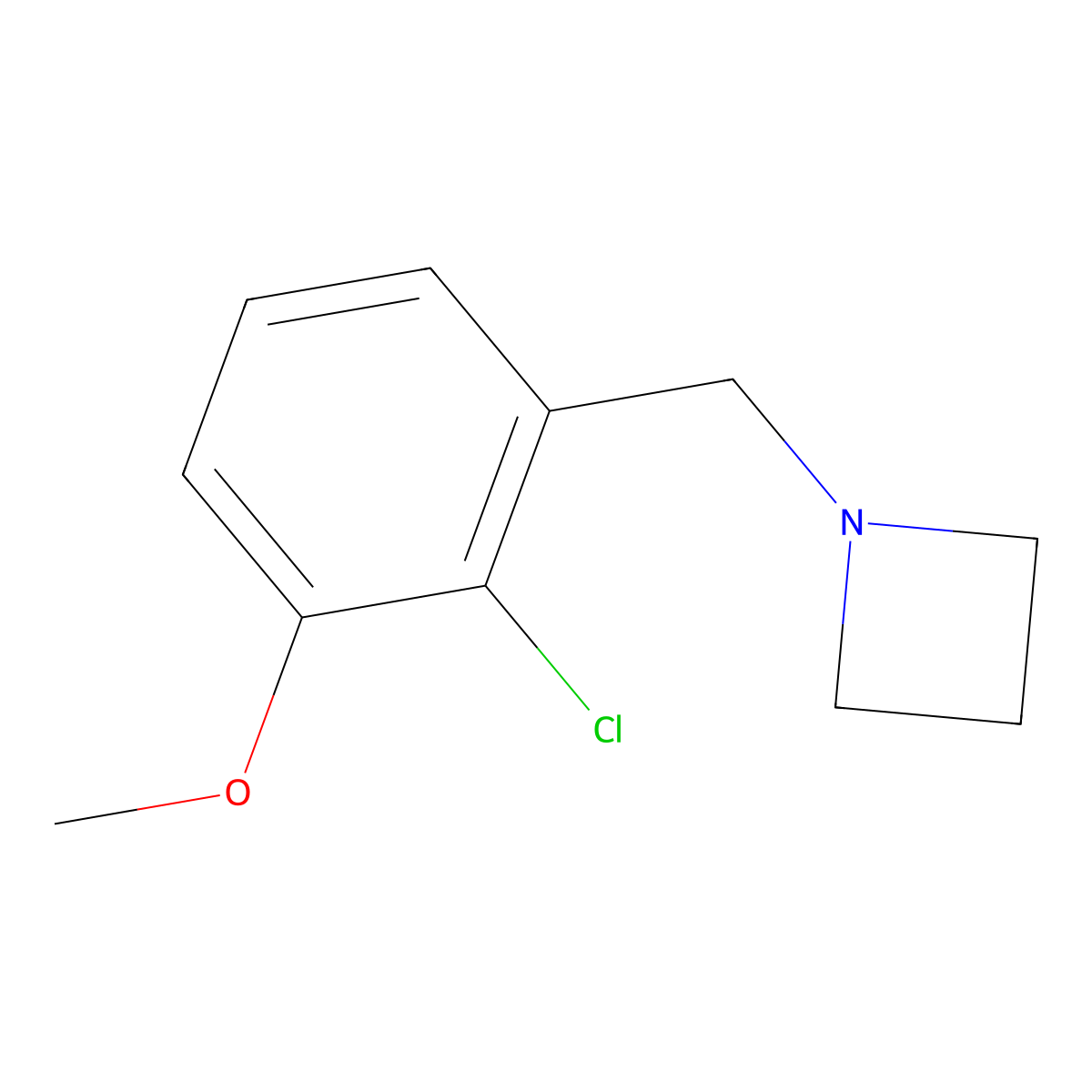 1-(2-Chloro-3-methoxybenzyl)azetidine molecular structure, CAS 2329286-24-8